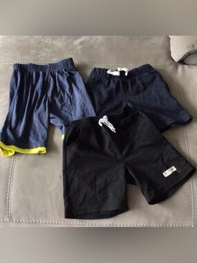 Kids Black and Navy Pull-On Shorts - Pack